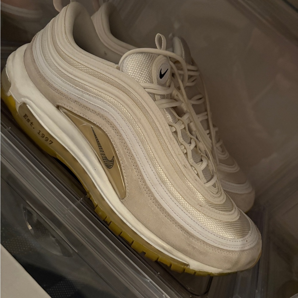 Nike Air Max 97 Cream and Yellow Sneakers